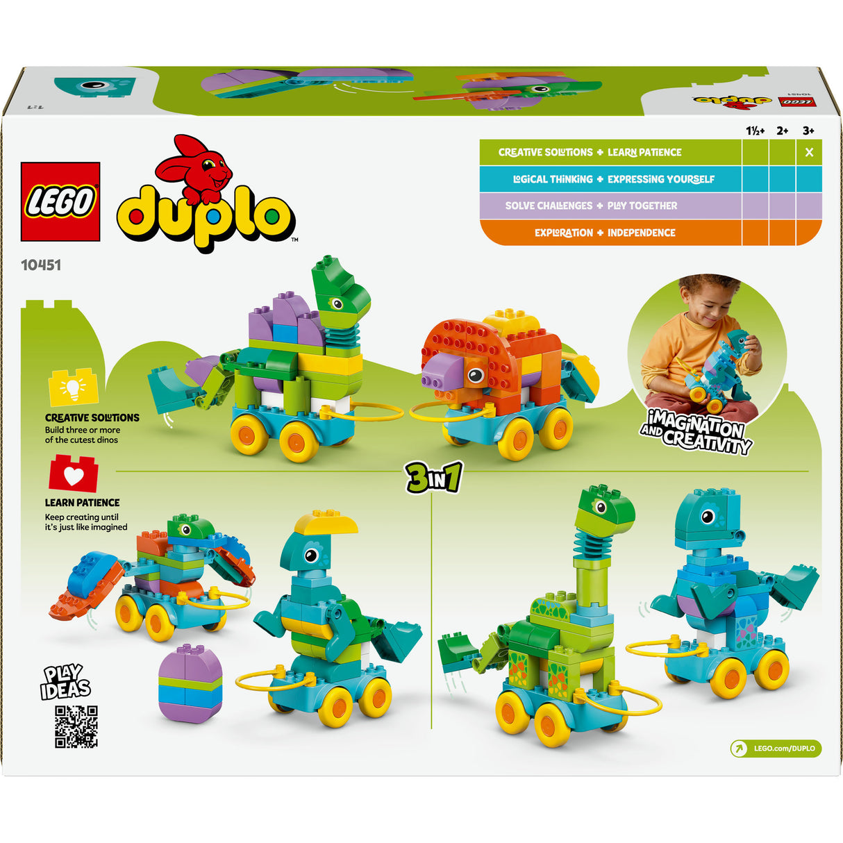 Lego Duplo 10451 3-in-1-Dinosaurier auf Rädern