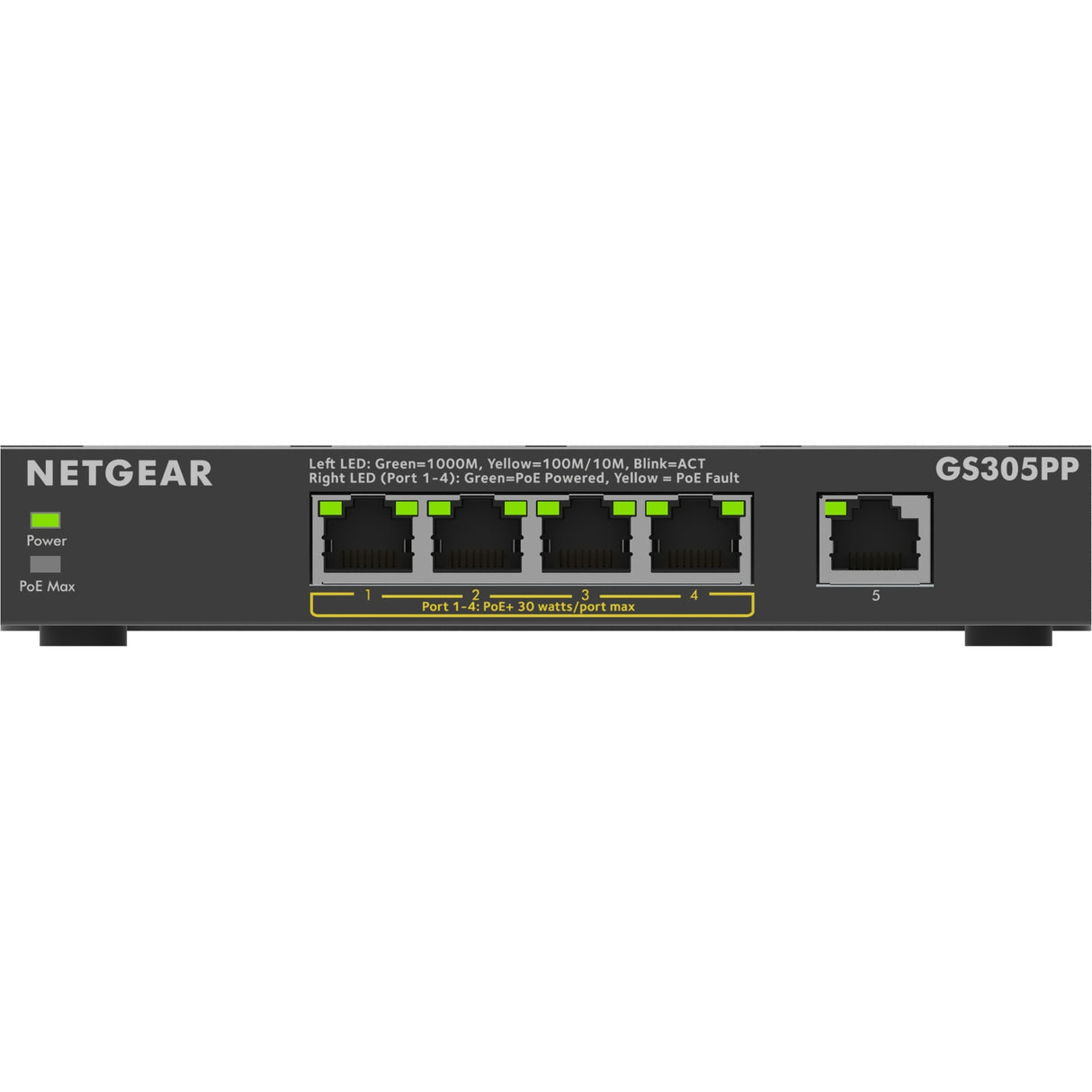 Netgear 5-Port-Gigabit-Ethernet-PoE+-Unmanaged-Switch (GS3