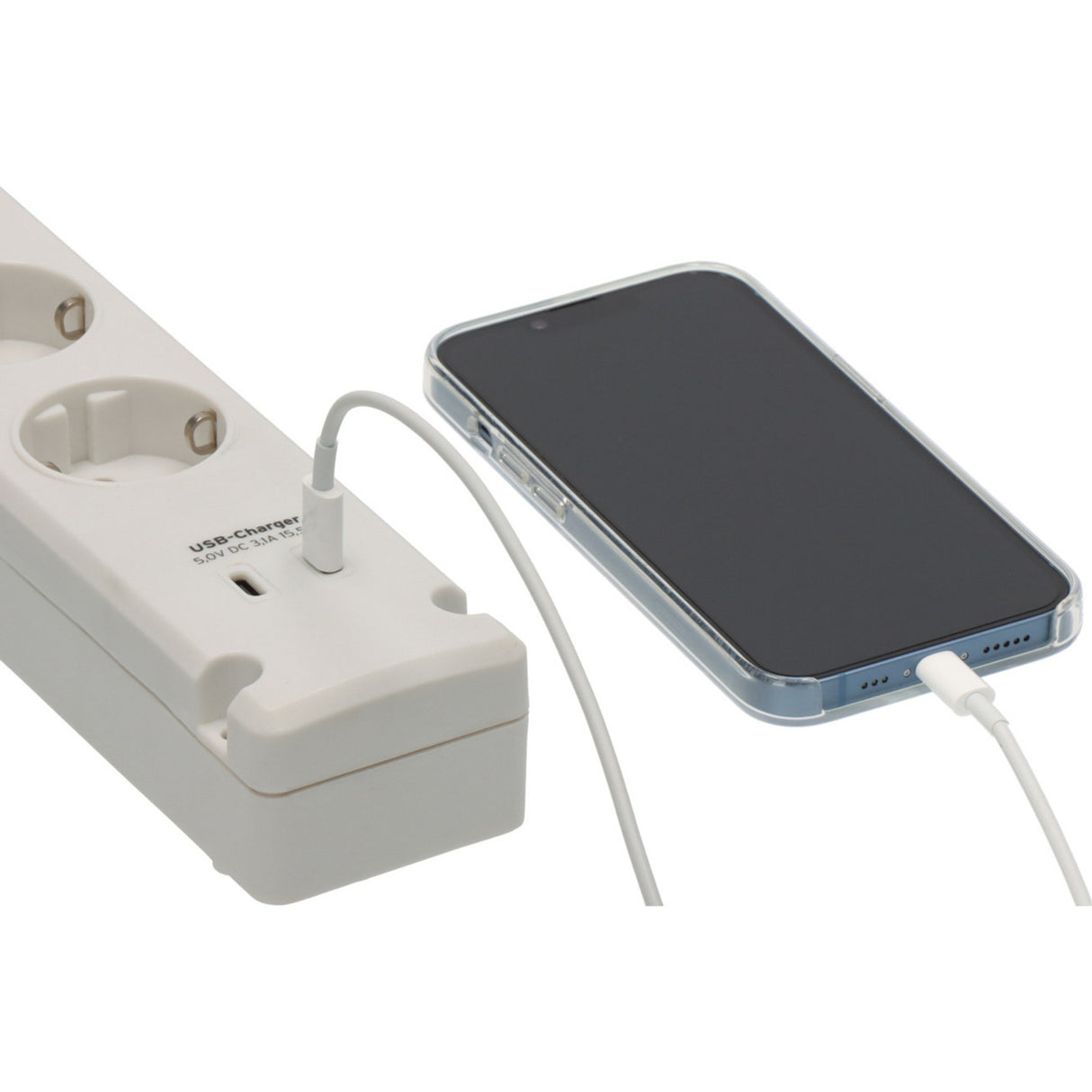 Brennerstuhl Bremounta Steckdosenleiste mit 2 USB C Ladebuchsen | 5-fach | weiß | 3m h05vv-f 3g1,5 - 1150660425