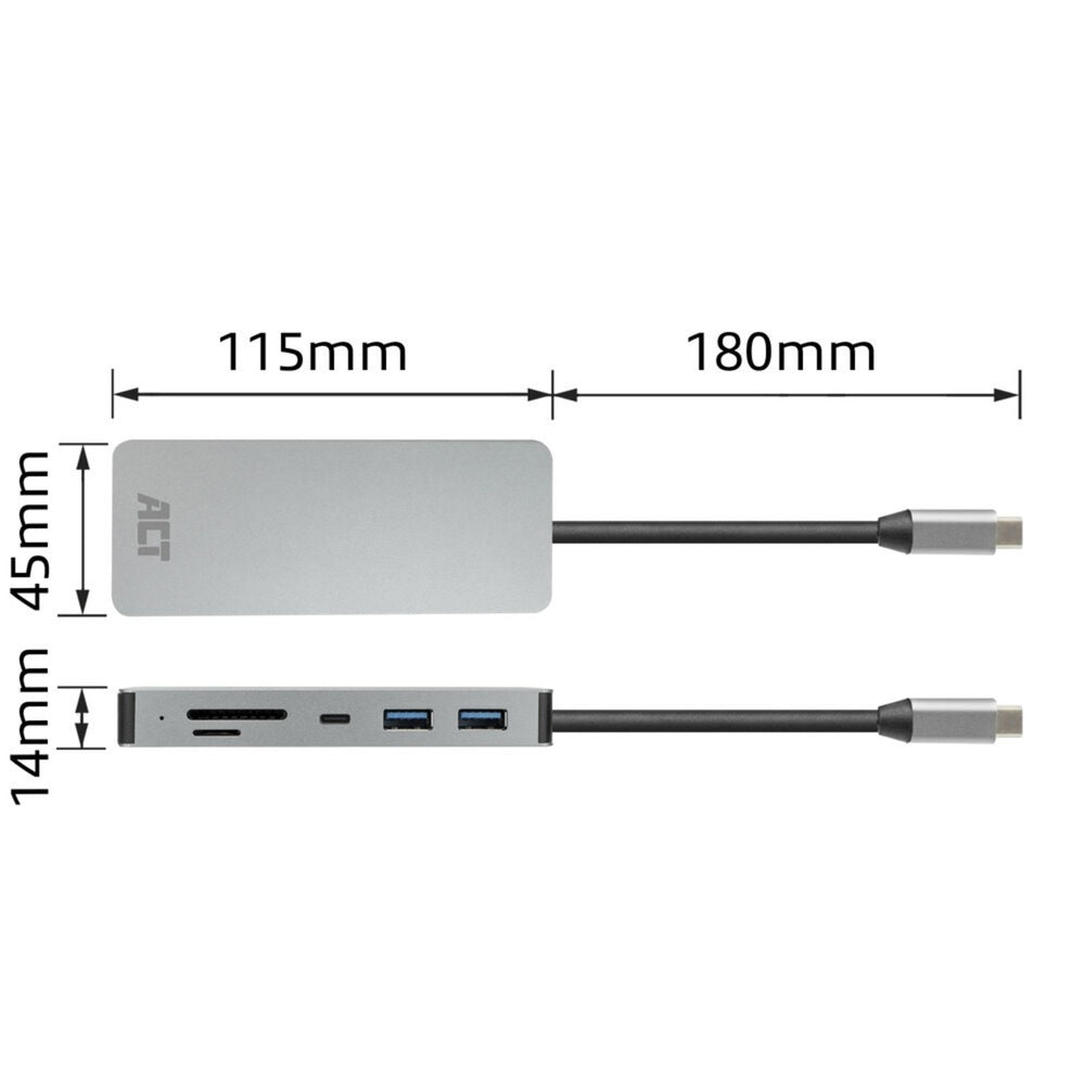 ACT-Konnektivität USB-C 4K Docking Station für 1 HDMI-Monitor, Ethe