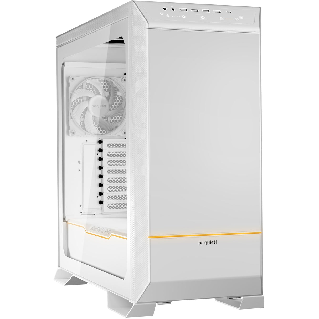 Ruhig sein! Dark Base Pro 901 Big-Tower-Gehäuse (weiß | 4x USB-A | 1x USB-C | RGB | gehärtetes Glas)