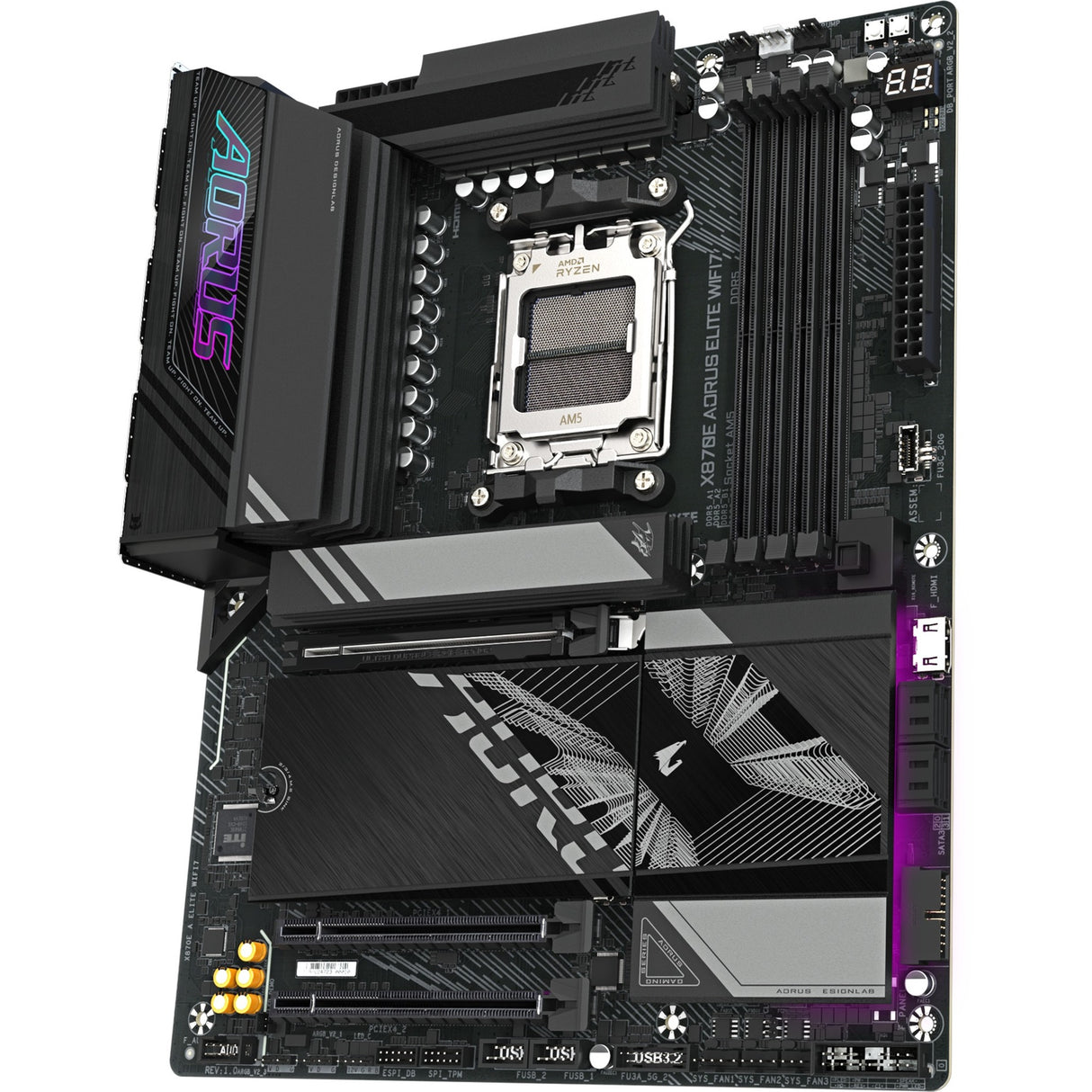 Gigabyte x870e a Elite WiFi7, ATX, AMD AM5, x870, 4x DDR5, USB4, 2,5 GBE, Wi-Fi 7, PCIe 5.0
