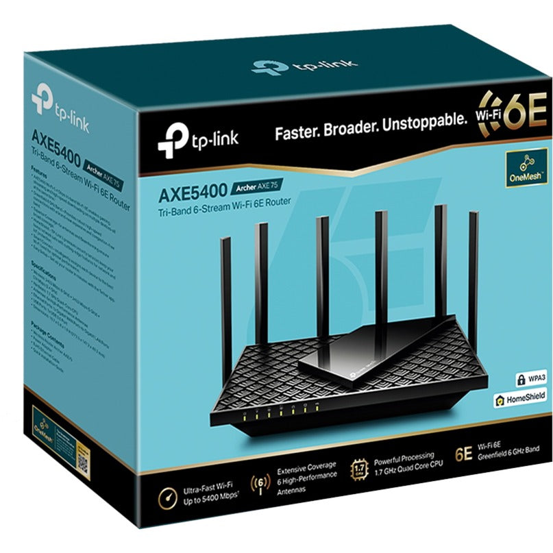 TP-Link Archer Axe75 AXE5400 Tri-Band Gigabit WiFi 6th-Rout