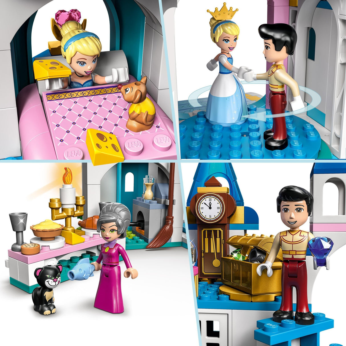 Lego Disney Princess – Bauspielzeug „Aschenputtels Schloss und der hübsche Prinz“ (43206)