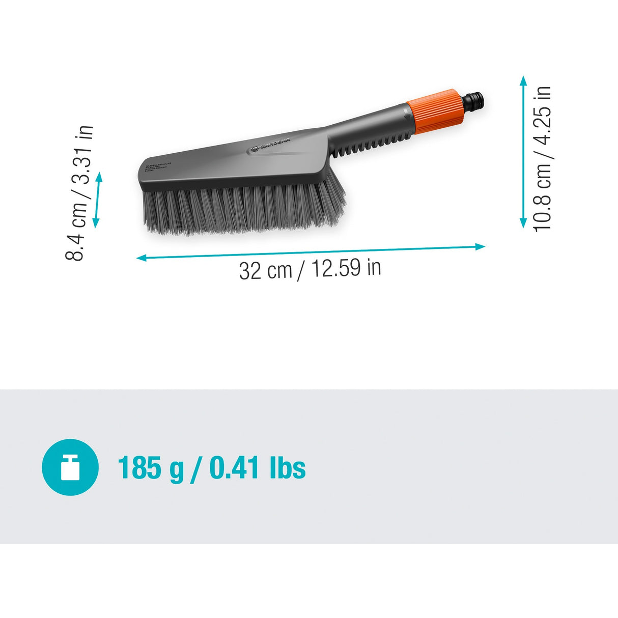 Gardena Clean System Handbrush M weich, mit Schlauchverbindung