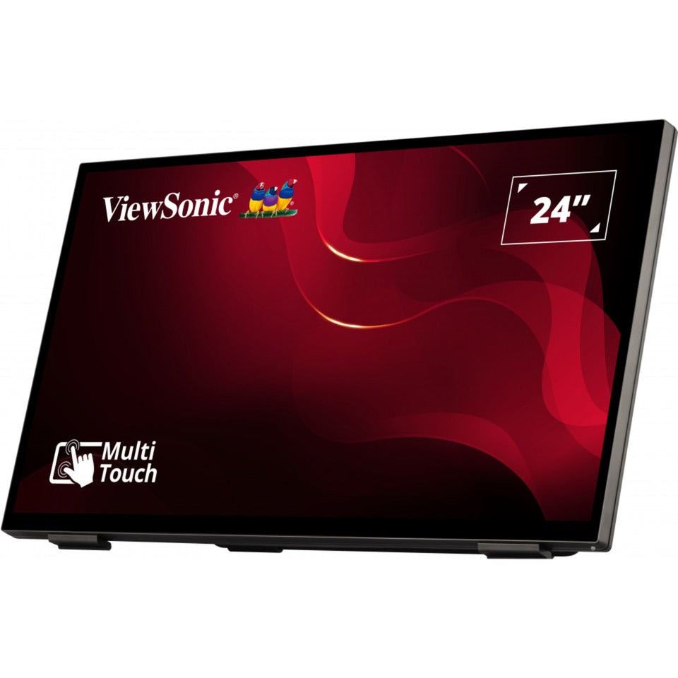 Viewsonic rahmenloser Touch-Monitor mit 10-Punkt-PCAP 24 (Schwarz, HDMI, DisplayPort, VGA)