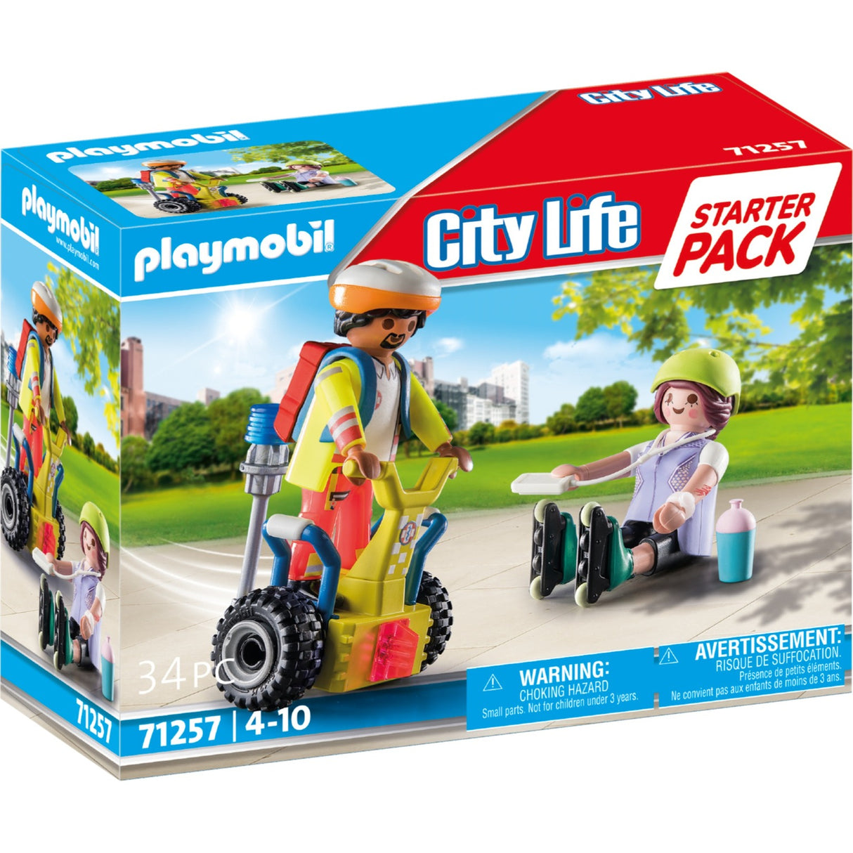Playmobil City Life – Starterpaket Rettung mit Segway-Bauspielzeug (71257)