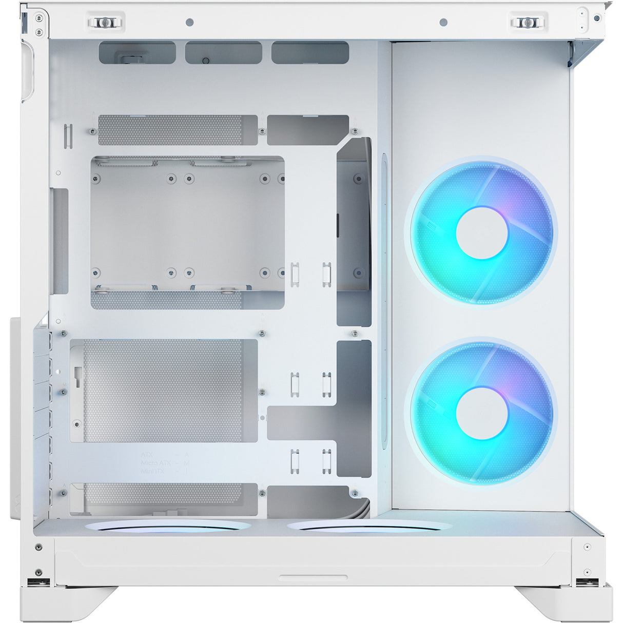 Fractal design pop 2 vision rgb midi tower behuizing (wit | 1x usb-a | 1x usb-c | rgb | tempered glass)