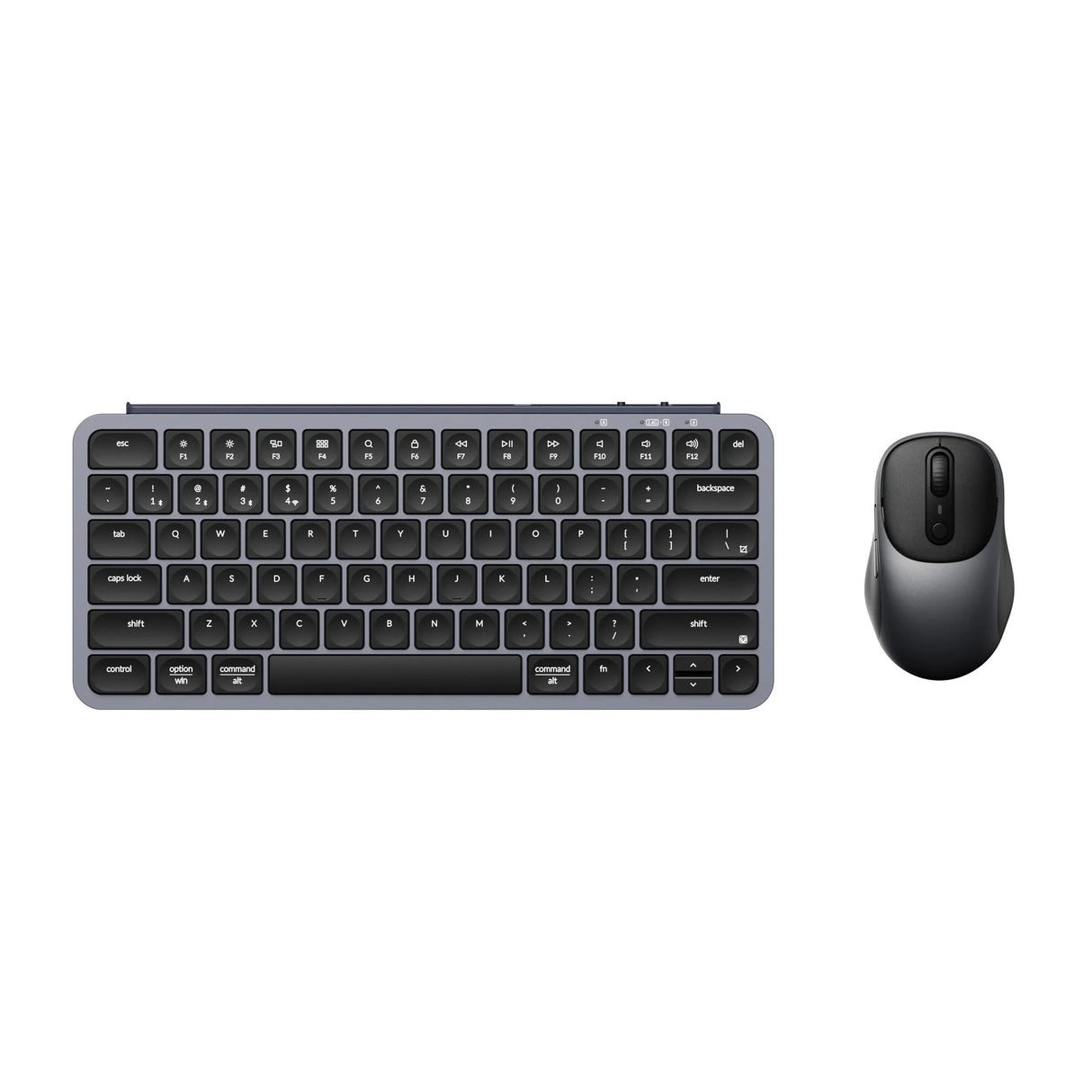 Keychron b1 pro keyboard and bm24 mouse wireless combo desktopset (grijs, us lay-out (qwerty), scissor switches, 75%, 100 - 2400 dpi, abs keycaps, 2.4 ghz | bluetooth | usb)