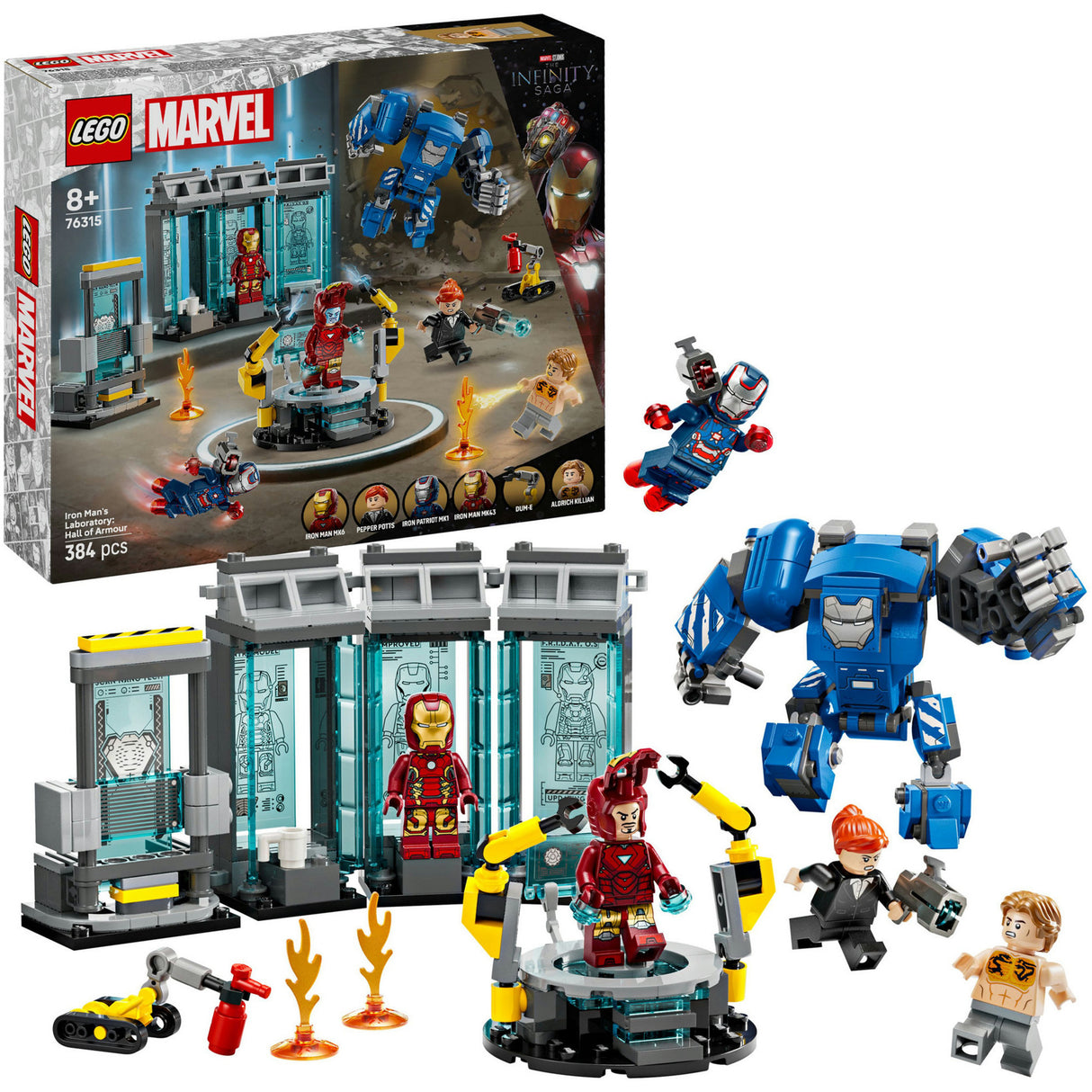 Lego 76315 Superhelden Marvel Iron Mans Labor: Rüstungsraum