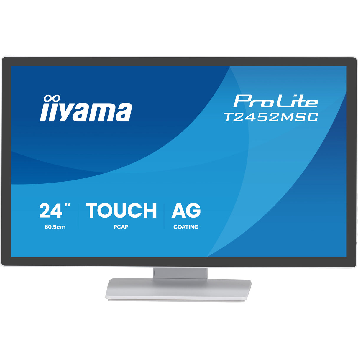 Iiyama prolite t2452msc-w2ag 24 touchscreen monitor (wit, 120 hz, hdmi, displayport, audio, usb, touch)