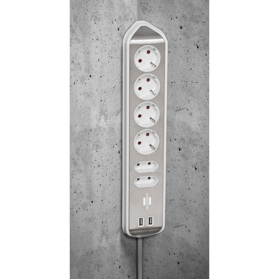 Brennenstuhl Brennenstuhl Estilo Hoekstopcontact 4-fach mit USB-Ladefunktion