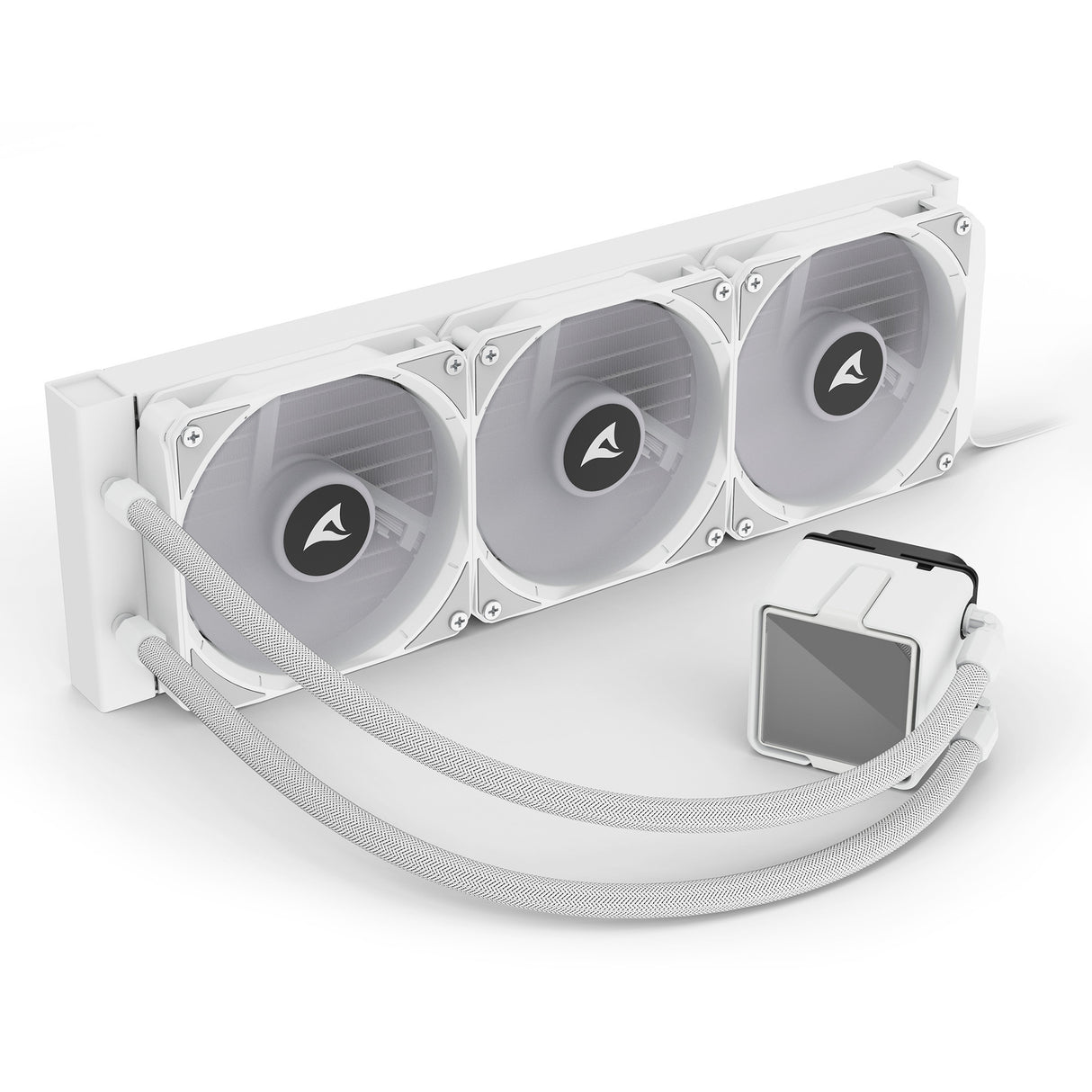 Sharkoon S100 ArGB Wasserkühlung (weiß, 4-Pin-PWM-Lüfteranschluss)