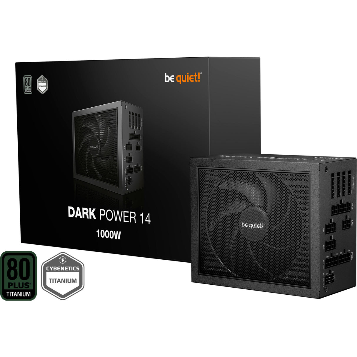 Ruhig sein! Dark Power 14 modulares 1000-Watt-Netzteil (schwarz, 1x 12V-2x6, 4x PCIe)