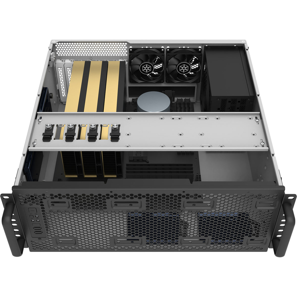 Silverstone RM4A Rackgehäuse (schwarz | 4U | USB-C)