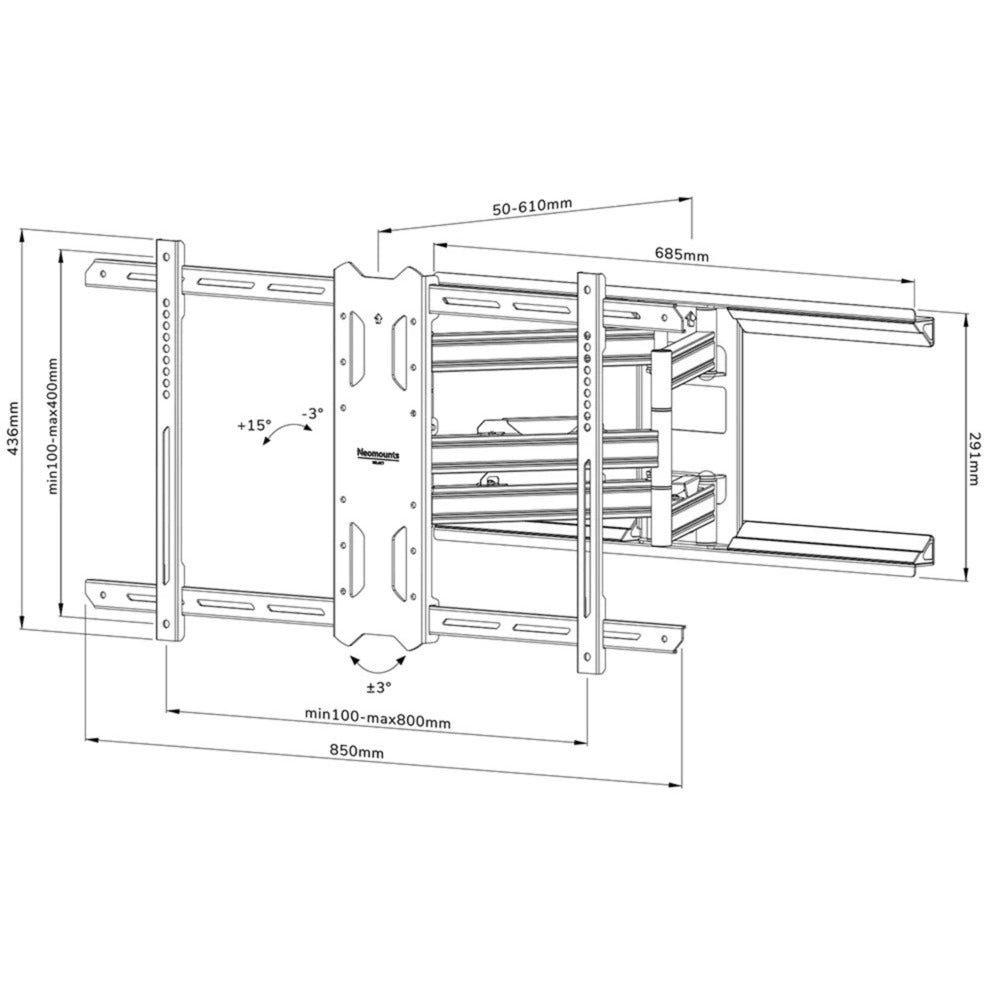 Neomounts von Newstar WL40S-850BL18 Wählen Sie die TV-Wandstonde aus