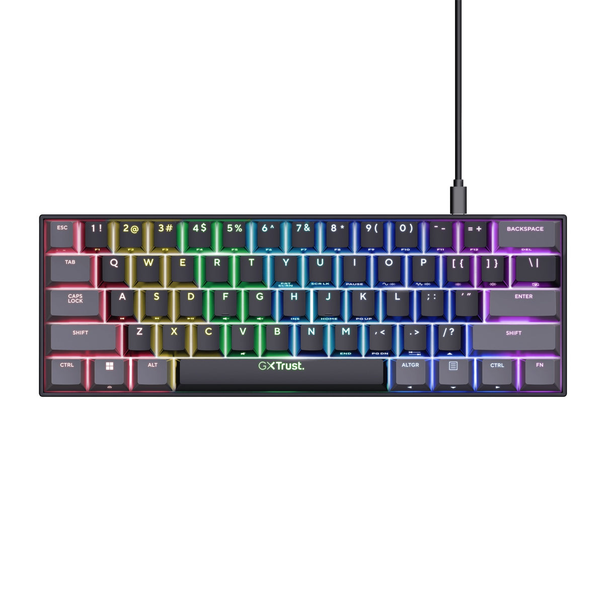 Trust Trust GXT 867 Acira 60 % mechanische Mini-Gaming-Tastatur