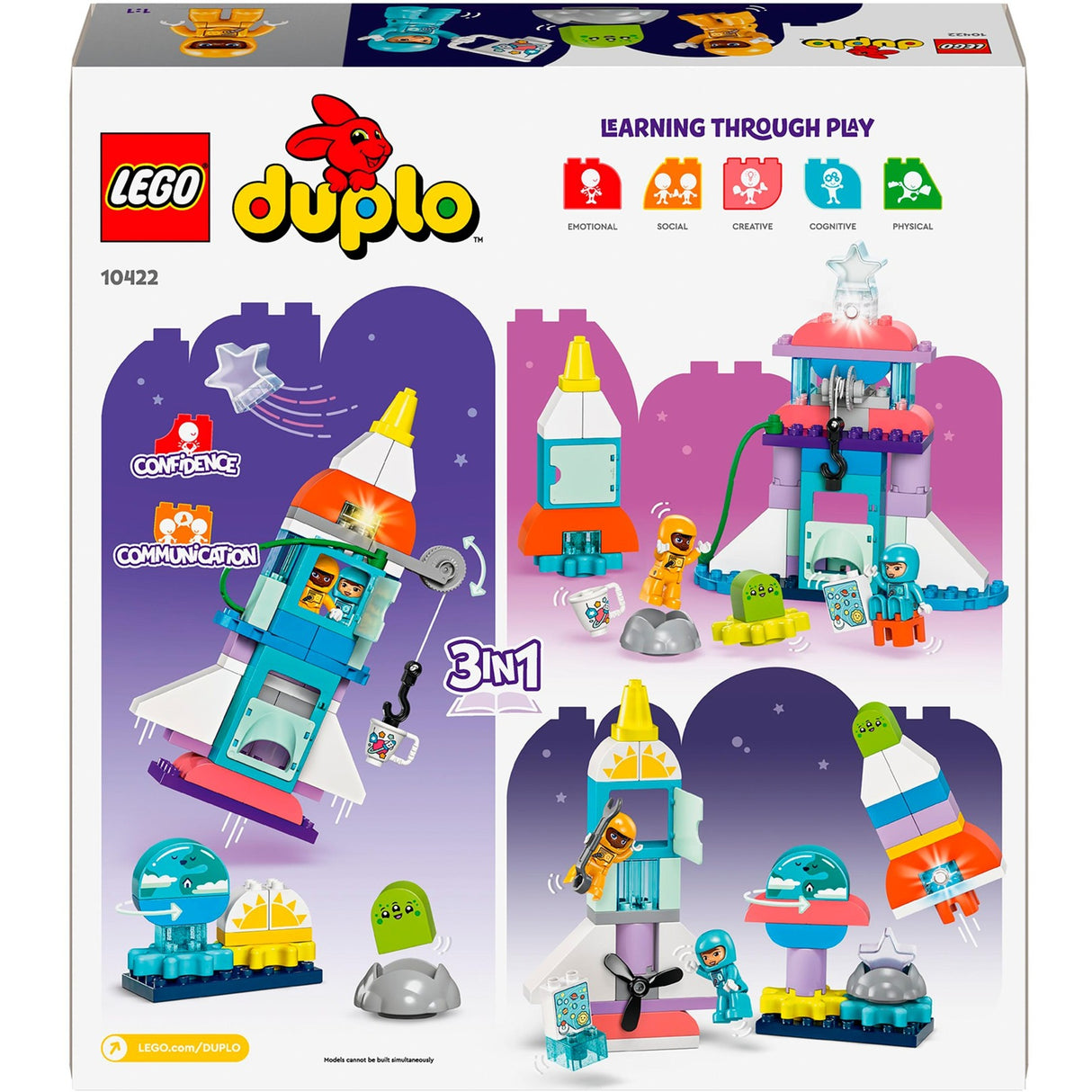 Lego Duplo – 3-in-1-Weltraumabenteuer-Konstruktionsspielzeug (10422)