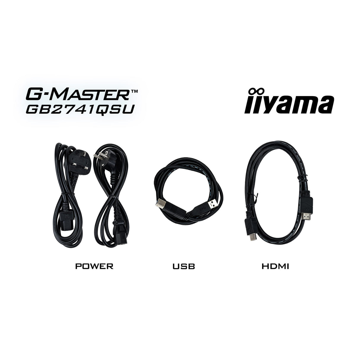 Iiyama G-Master Black Hawk GB2741QSU-B1 27 Gaming-Monitor (schwarz, HDMI, DisplayPort, 2x USB-A, USB-B, 144 Hz)