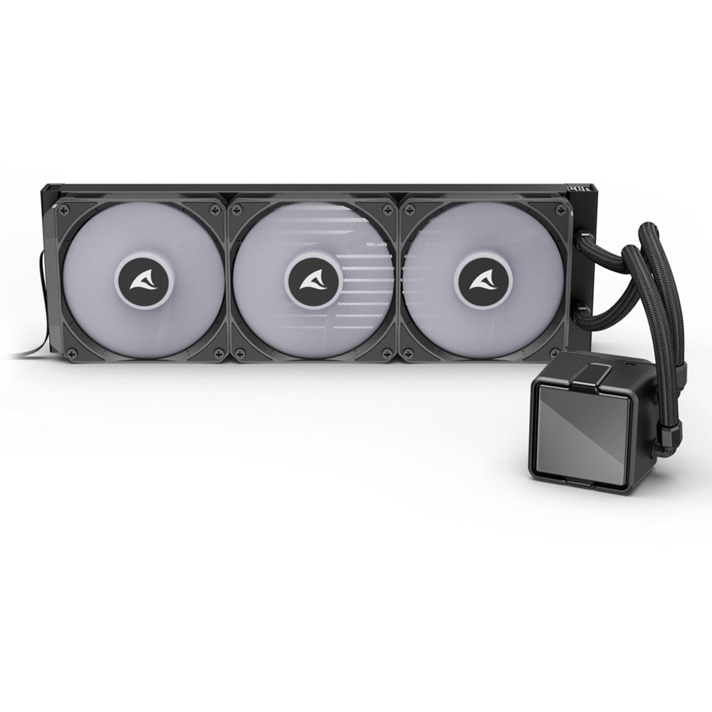 Sharkoon S100 ArGB Wasserkühlung (schwarz, 4-Pin-PWM-Lüfteranschluss)
