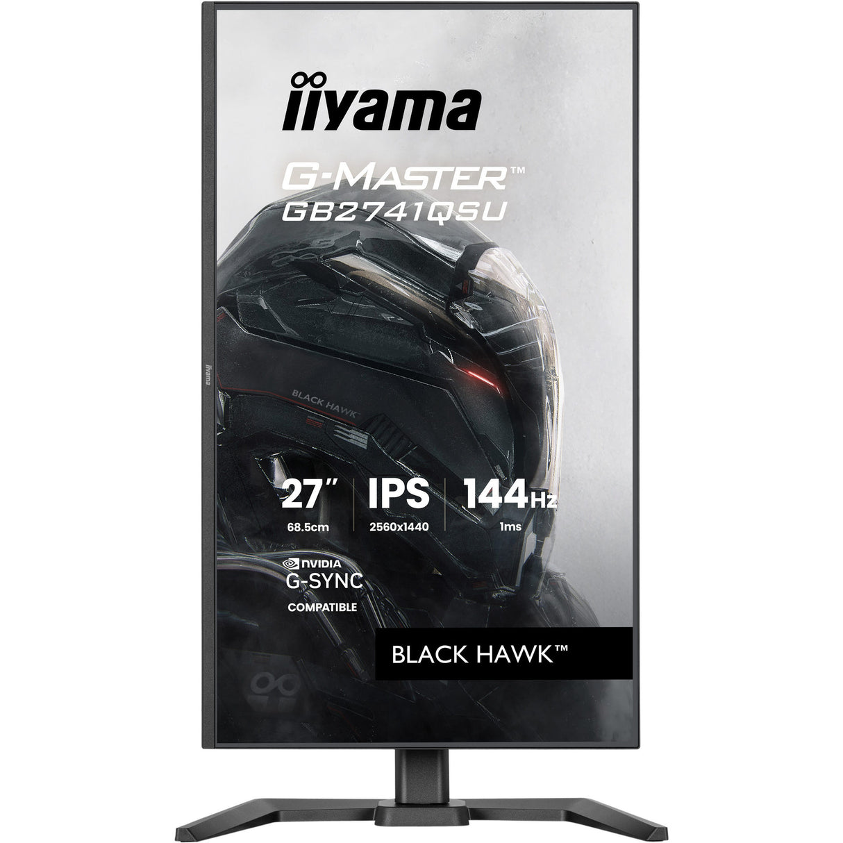 Iiyama G-Master Black Hawk GB2741QSU-B1 27 Gaming-Monitor (schwarz, HDMI, DisplayPort, 2x USB-A, USB-B, 144 Hz)