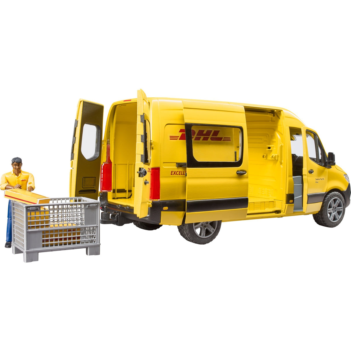 BRUDER MB Sprinter DHL mit dem Regisseur