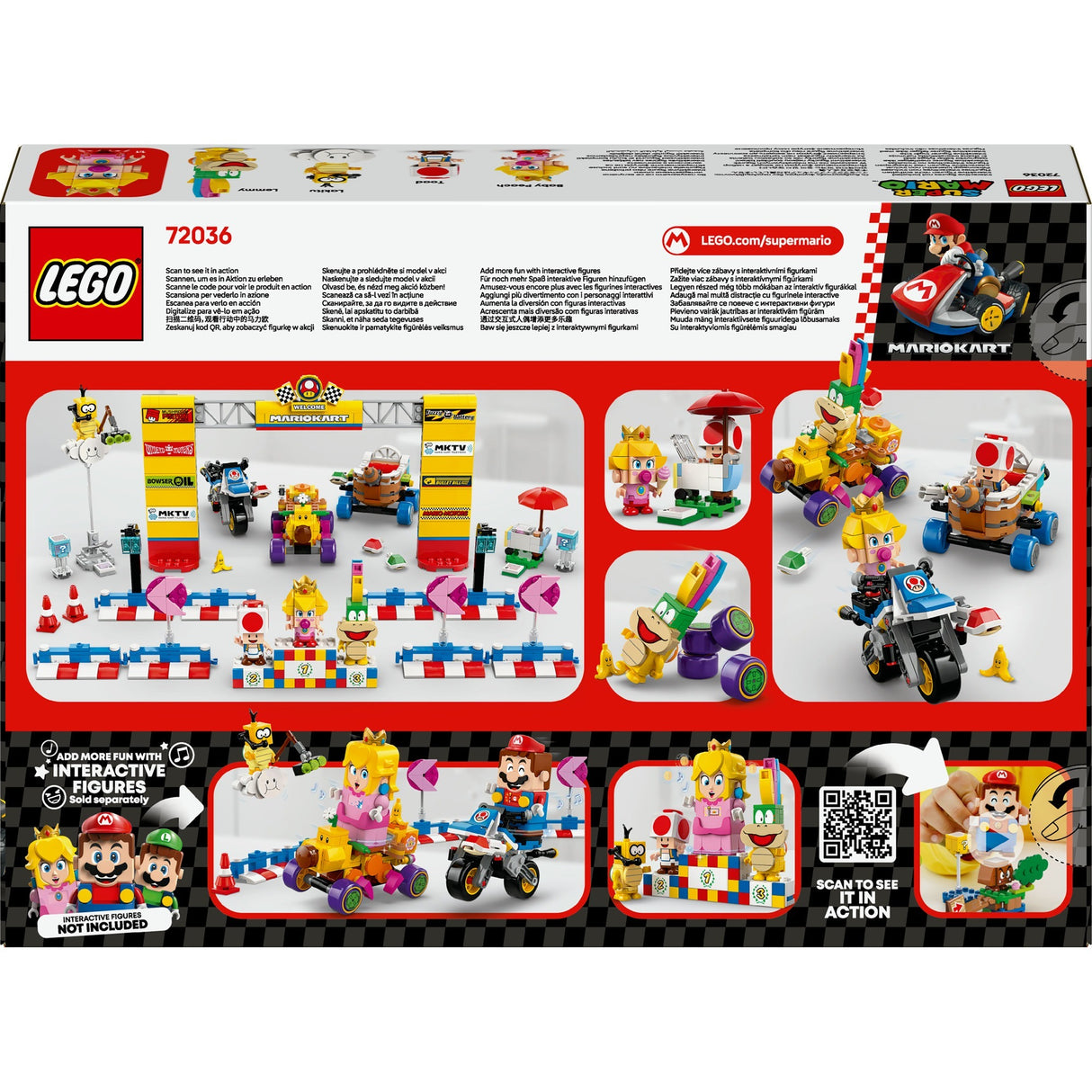 Lego Super Mario 72036 Mario Kart Baby Peach und Grand-Prix-Set