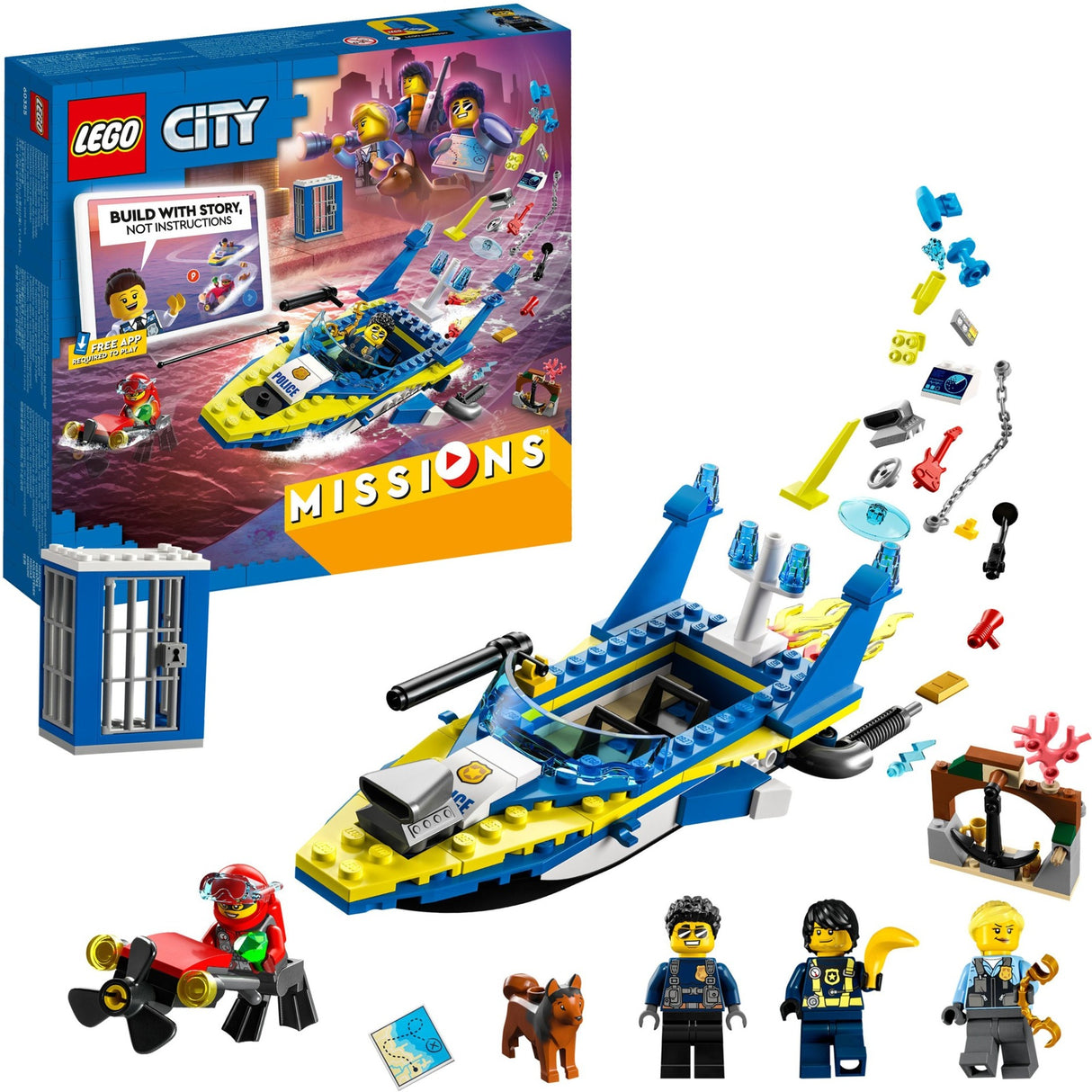 Lego City – Wasserpolizei-Detektivmissionen, Konstruktionsspielzeug (60355)