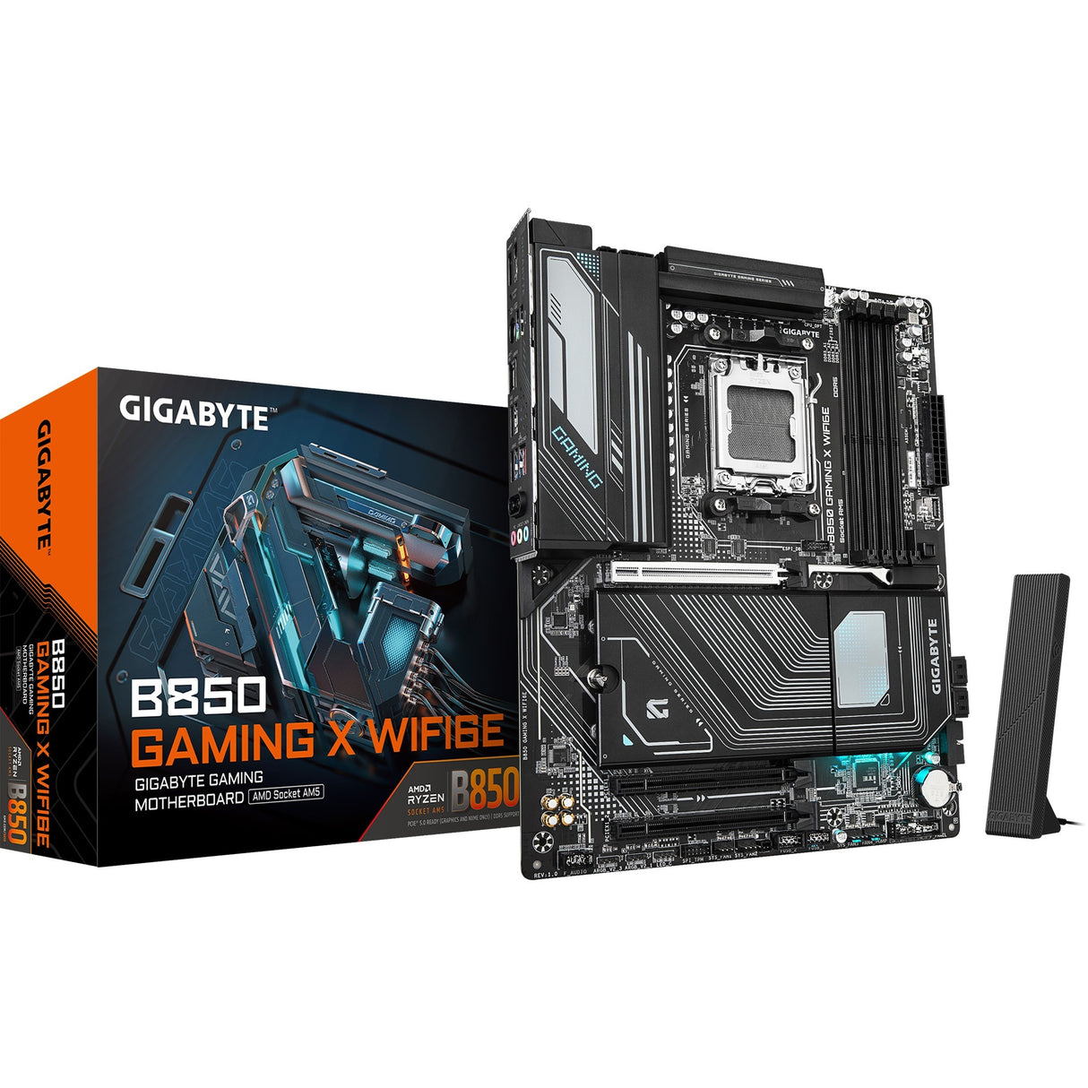 Gigabyte B850 Gaming x WiFi6e, ATX, AMD AM5, B850, 4x DDR5 8200 O.C, 2,5GBE, WiFi 6E, BT 5.3, USB-C