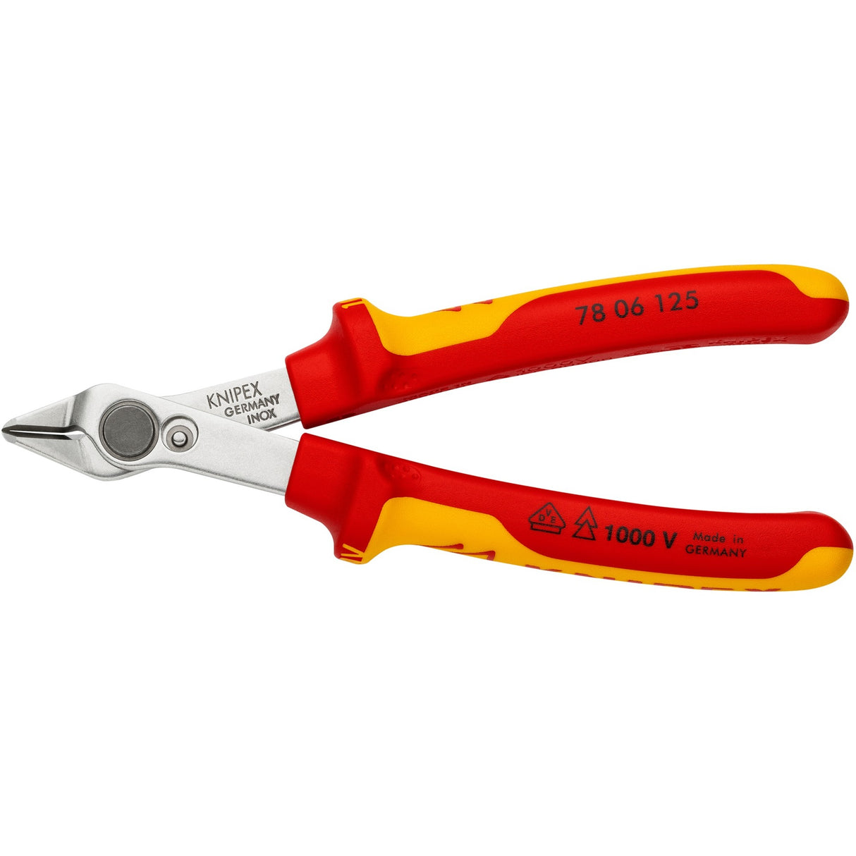 Knipex Elektronik Super Knips® VDE 78 06 125 Elektronikzange (rot gelb)