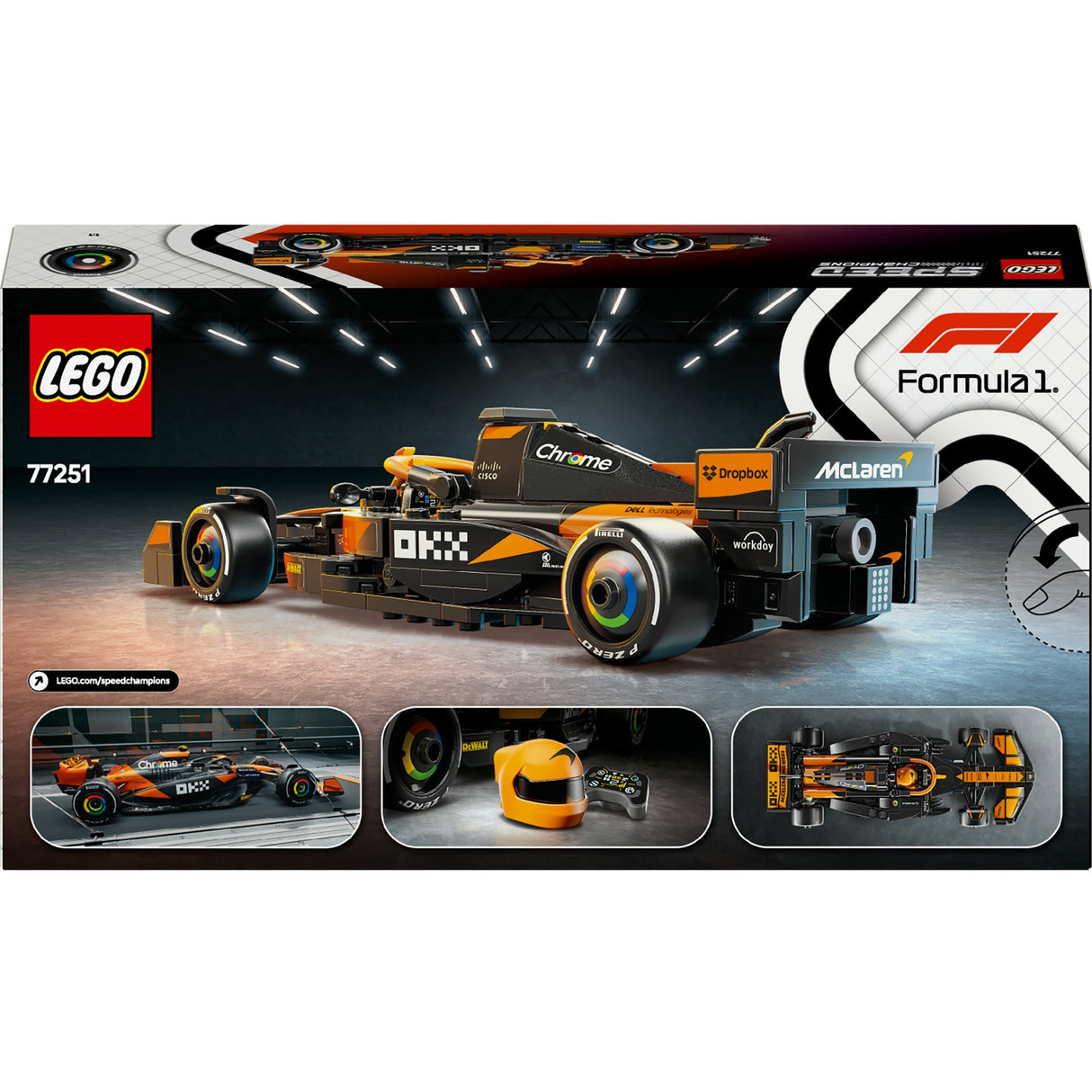 Lego Speed Champions 77251 McLaren F1 Team McL38 Rennwagen