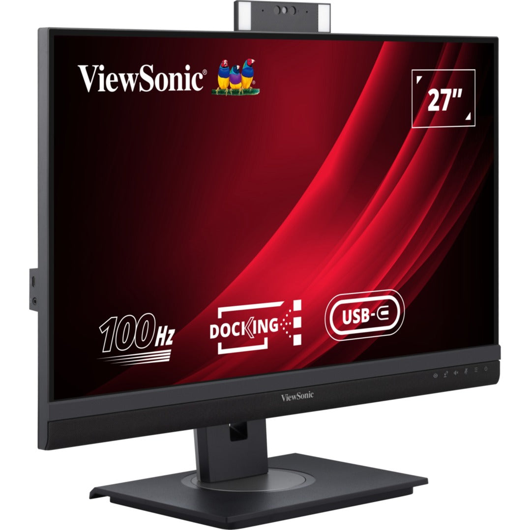 Viewsonic Videokonferenz-Docking-Monitor VG2757V-2K 27 (Schwarz (matt) grau, 1x HDMI, 1x Display-Anschluss, USB-A, USB-C, Audio)