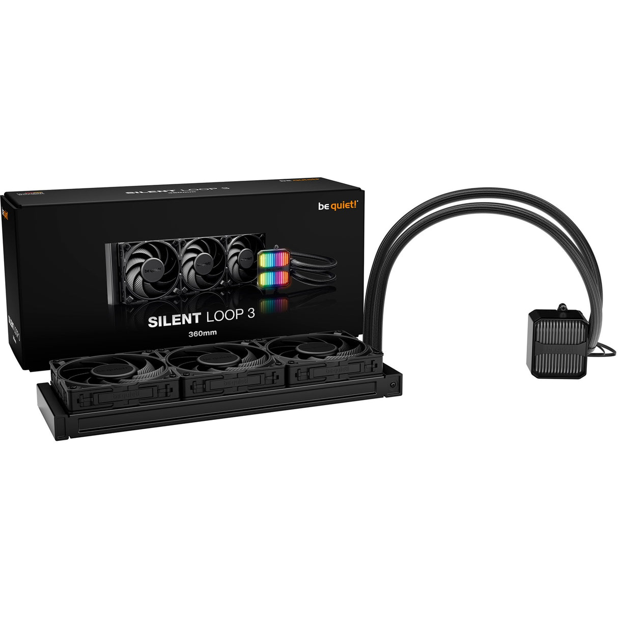 Ruhig sein! Silent Loop 3 360 Wasserkühlung (schwarz, 4-Pin-PWM)