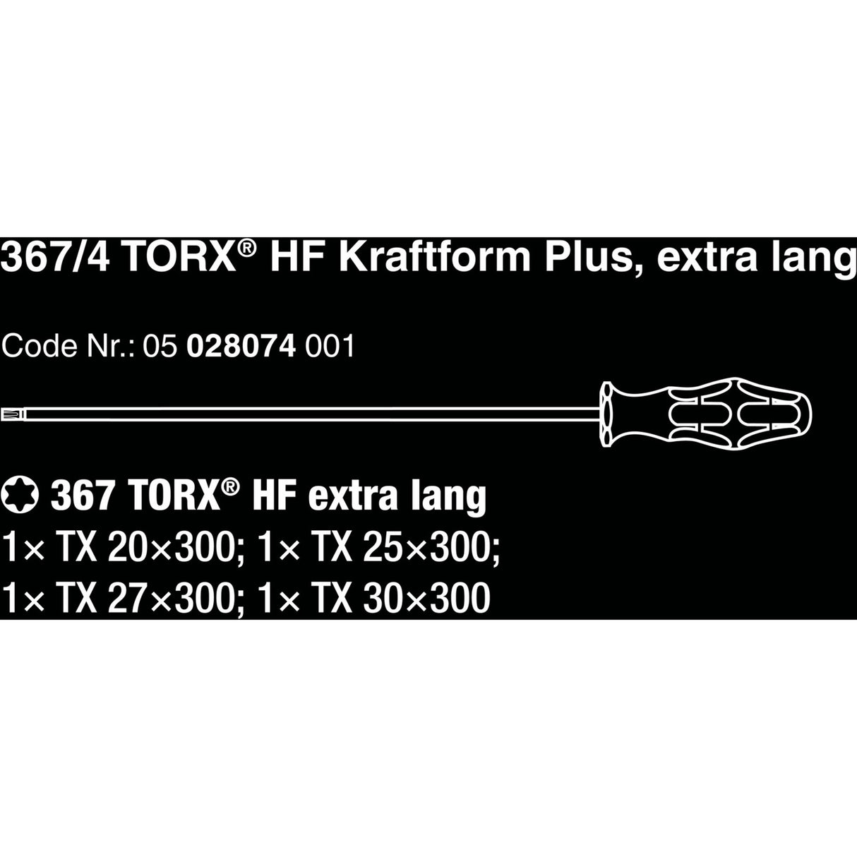 Wera Schraubendreher-Set HF Kraftform Plus Schraubendreher-Set 367 4 Torx HF
