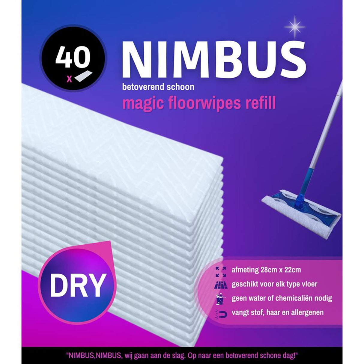 Nimbus Magic Bodentücher Nachfüllpackung 40 Stück 28x22 cm | 2 Stk