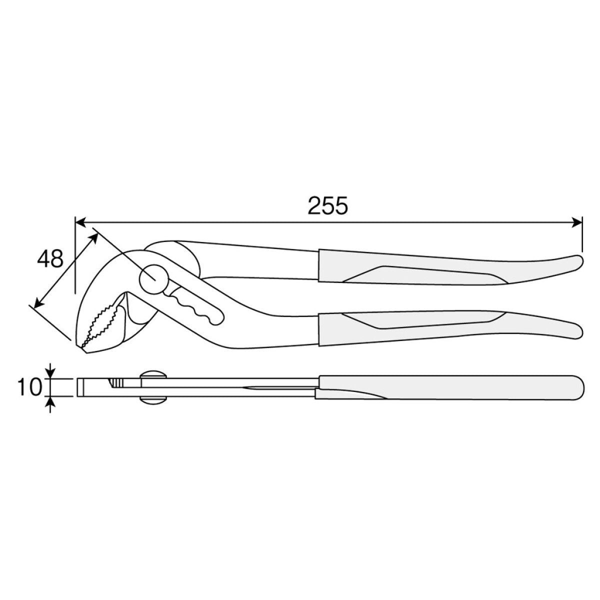 Hozan p-245 Wasserpumpenzange L=255mm