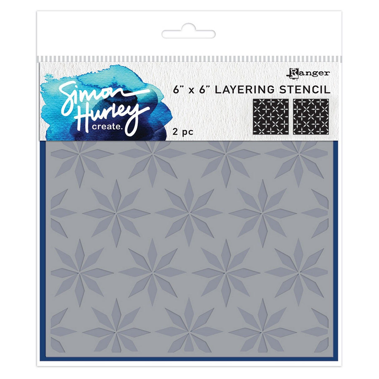 Ranger Ink Ranger • Simon Hurley erstellen. Layering-Schablonen Spirale Stern Layering-Schablone 2St