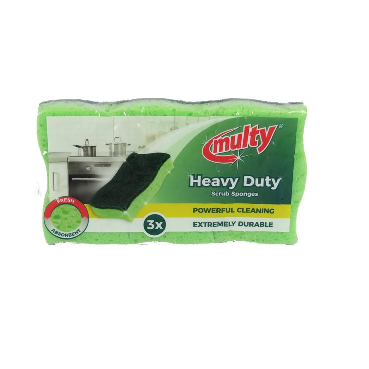 Multy Hochleistungs-Scheuerschwämme im 3er-Pack