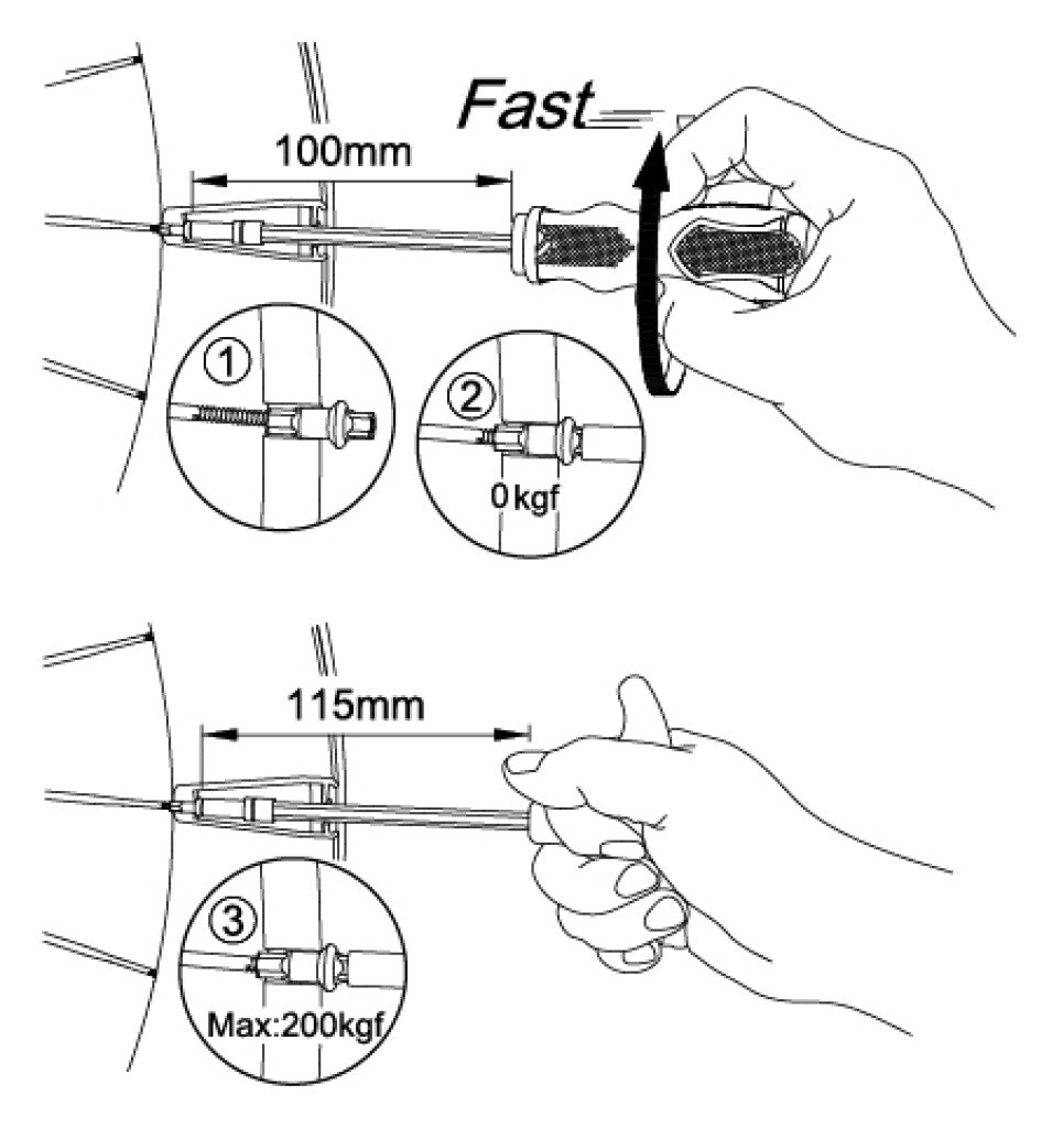 Icetoolz Speichennippelschlüssel-Set 12c5 für 5,5 mm 6-seitige Nippel