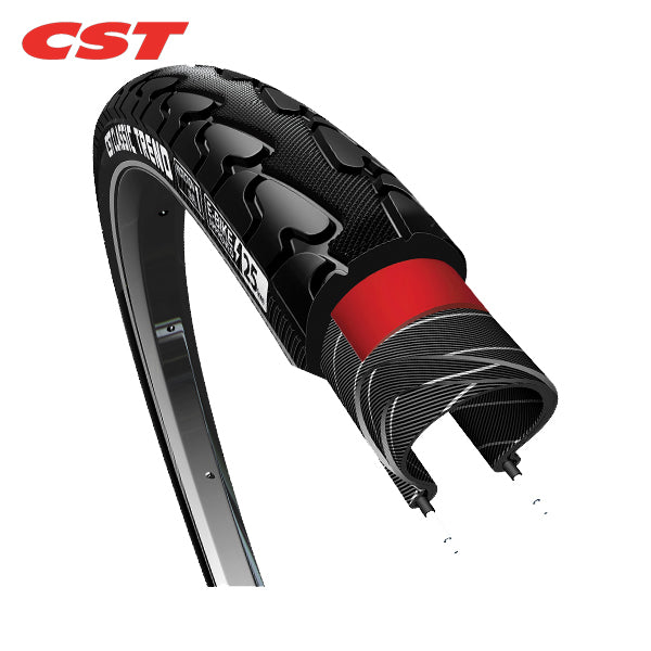 CST-Reifen 28x1,75 47-622 Reflexion klassischer Trend schwarz