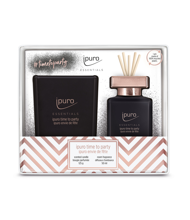 Ipuro Duftdiffusor Time to Party 50 ml + Duftkerze 125 g.