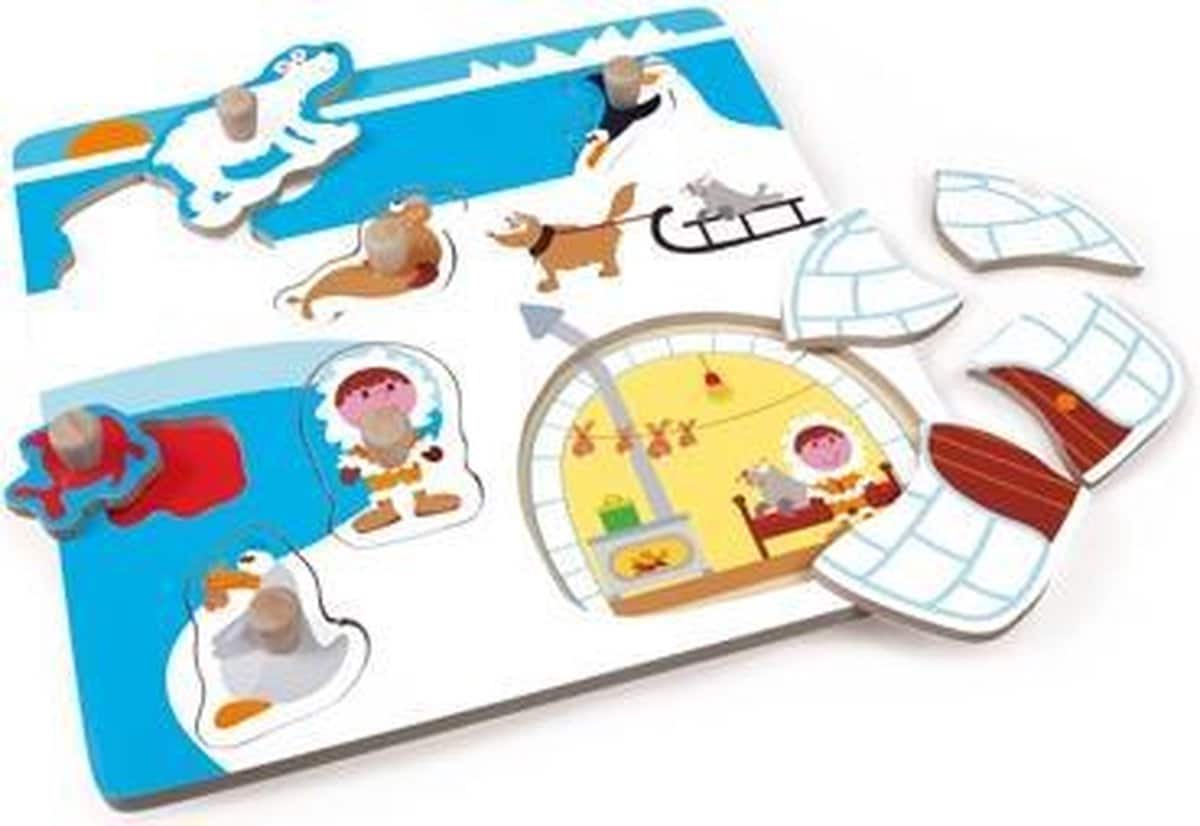 Van der Doelen Kratzholzpuzzle mit Iglu