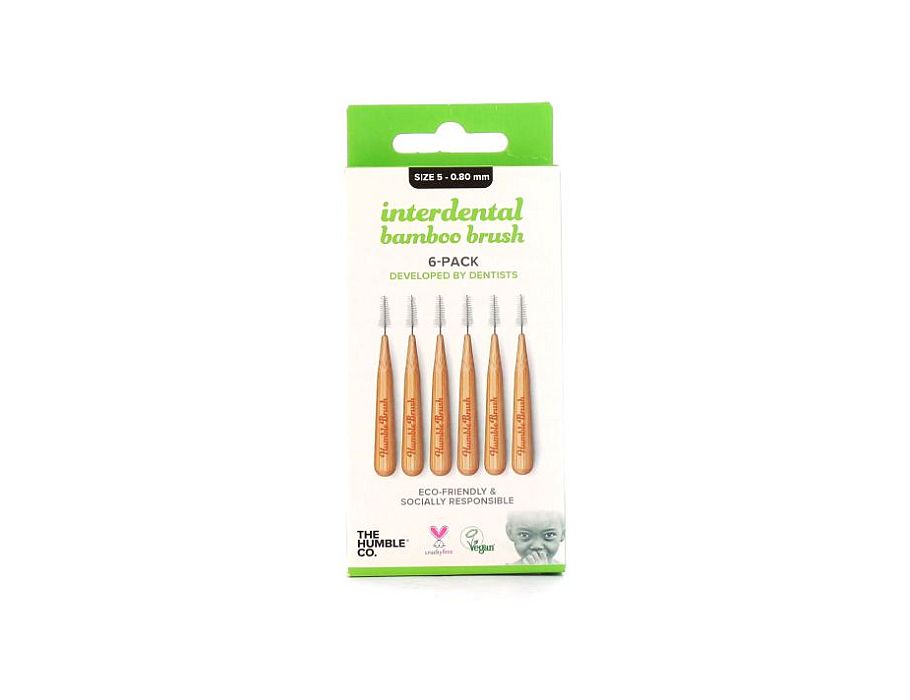 Die bescheidene Co. Interdentalbürste 6 Stück - grün - 0,80 mm