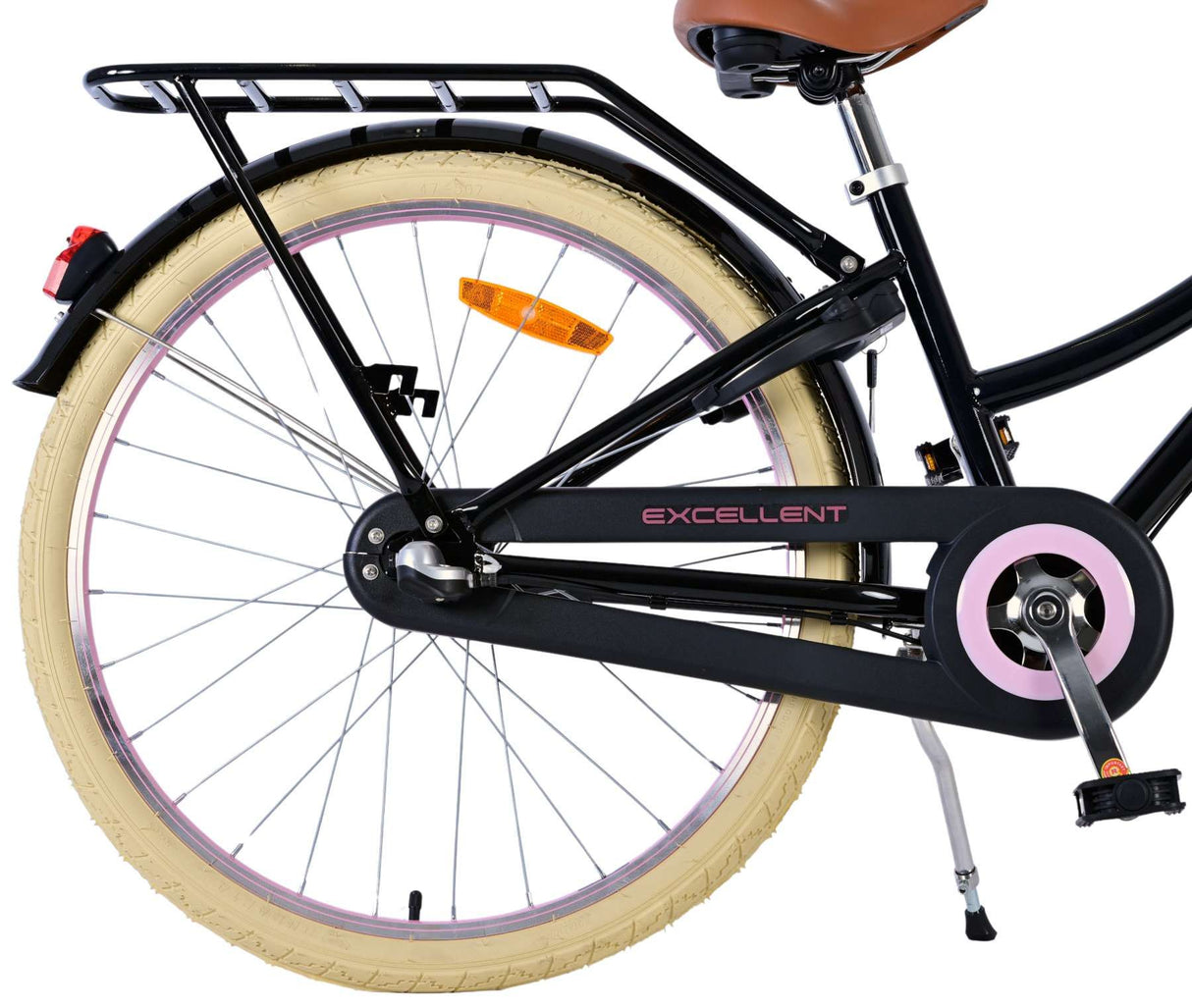 Volare Excellent Kinderfahrrad – Mädchen – 24 Zoll – Schwarz – 3 Gänge