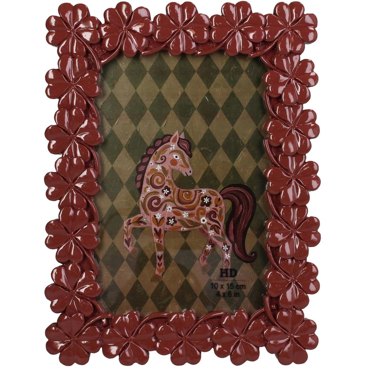 Kersten fotolijst klaver vier polyresin mauve 10x15cm