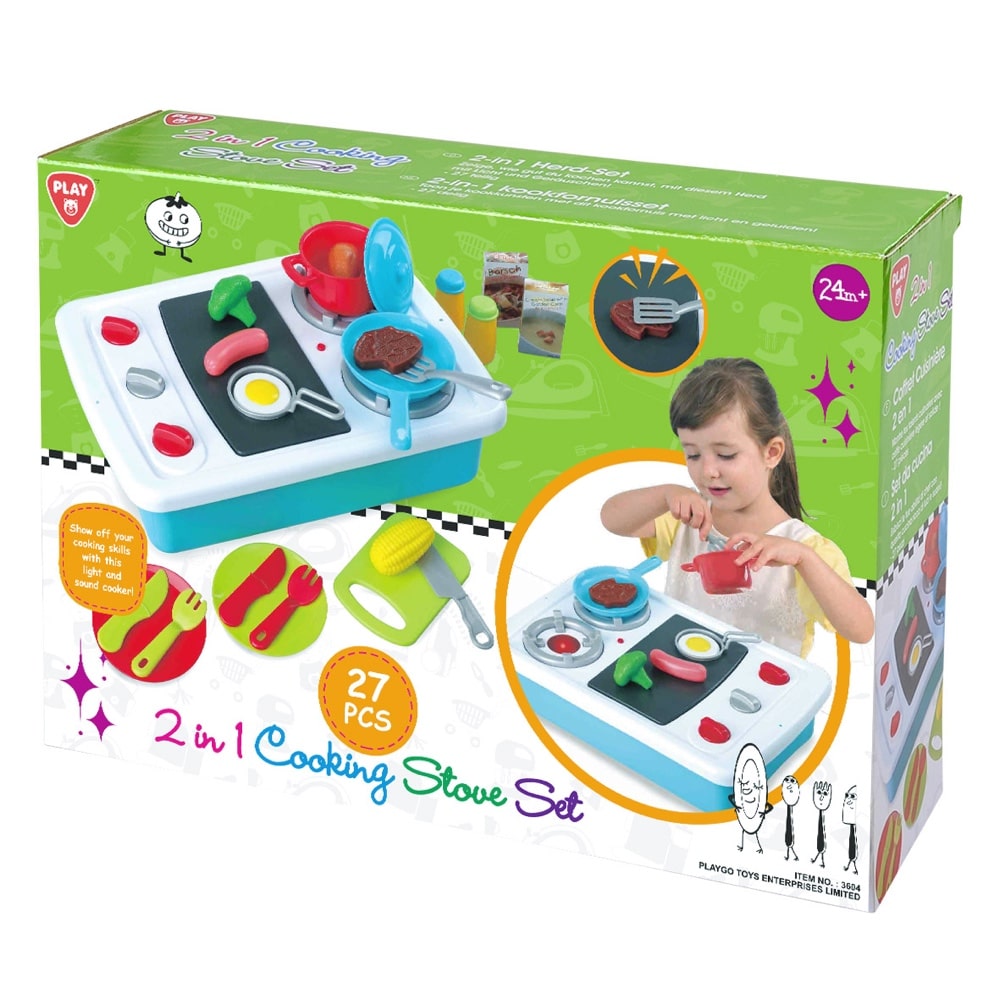 Playgo – 2-in-1-Küchenofen-Set mit 27 Teilen