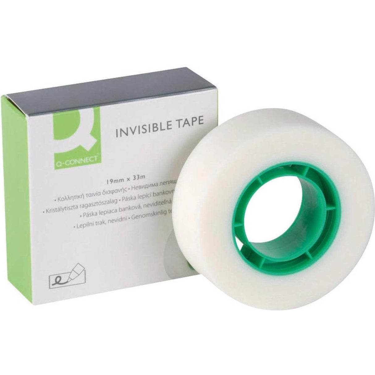 Unsichtbares Q-Connect-Klebeband 19 mm x 33 m