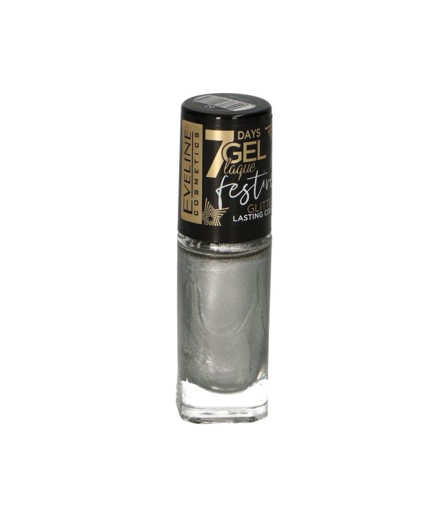 Eveline 7days Gel Laque dauerhafte Farbe 8 ml Nummer 02 Silberglitter