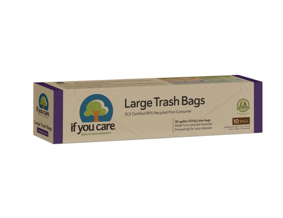 If you care Abfallbeutel XL – 113 l – recycelt mit Kordelzug