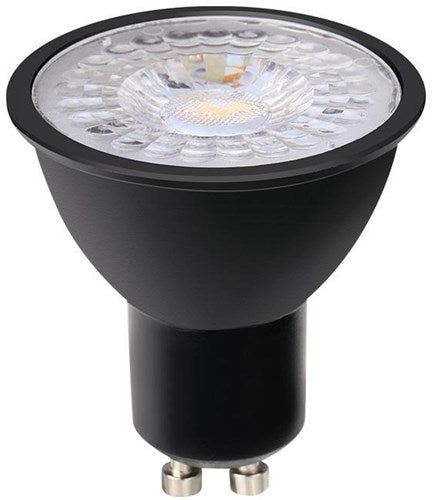 Enzo led spot gu10 230v 7-75w 60gr zwart 3000k dimbaar - led0651